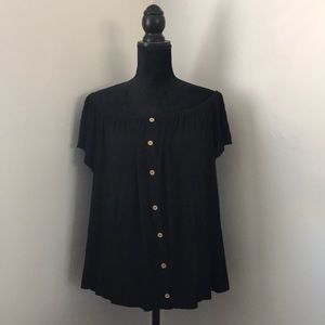 Black Off-shoulder Blouse